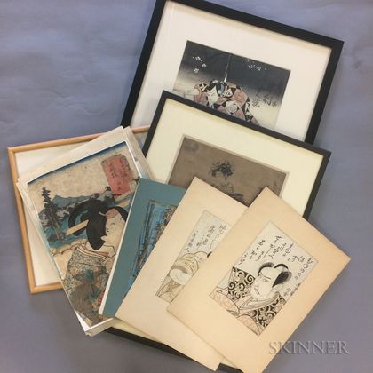 Nine Woodblock Prints