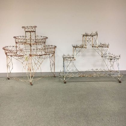 Two Tiered Wirework Plant Stands