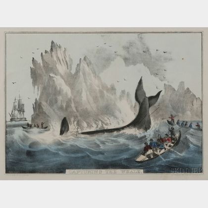 Nathaniel Currier, publisher (American, 1813-1888) Capturing the Whale.,"