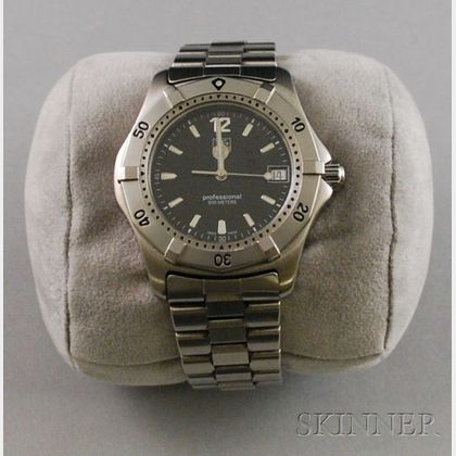 Gentleman's Stainless Steel Tag Heuer Professional Wristwatch