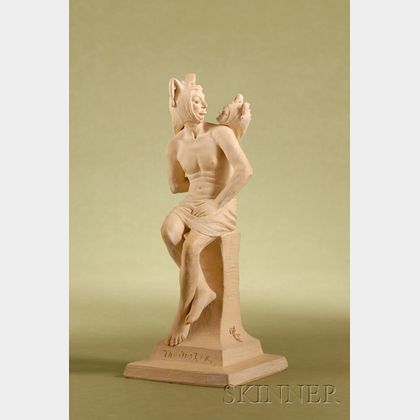 Rare and Unusual Doulton Lambeth Terracotta Figure "The Jester"