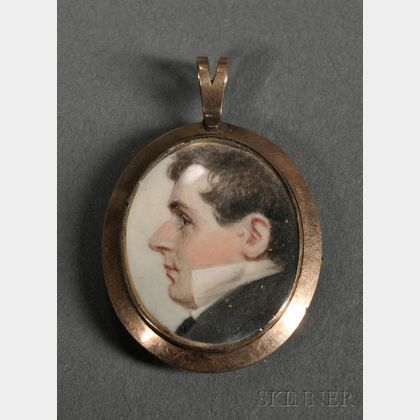 Small Profile Portrait Miniature of George Lee Magruder (1801-1863)