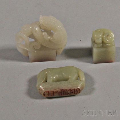 Three Jade and Nephrite Seals