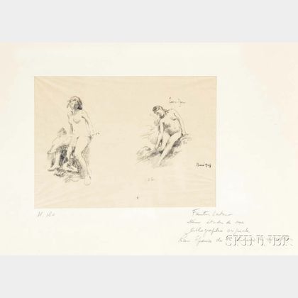 Henri Fantin-Latour (French, 1836-1904) Deux études de nu