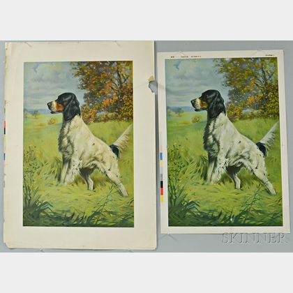Four Forbes Lithograph Co. Letterpressed Press Sheets of Setters. Estimate $50-100