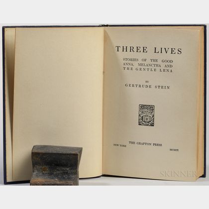 Stein, Gertrude (1874-1946) Three Lives , First Edition.