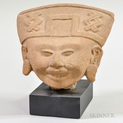 Pre-Columbian Pottery Head Fragment
