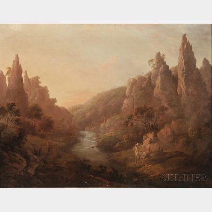 Alexander Nasmyth (Scottish, 1758-1840) Mountainscape with River