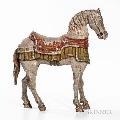 Painted Aluminum Horse Figure
