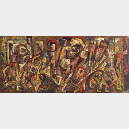 Ernesto Linares (Mexican, ac. 1940-1950) Abstract Composition