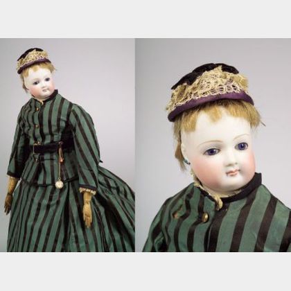 Early French Bisque Swivel-Neck Lady Doll