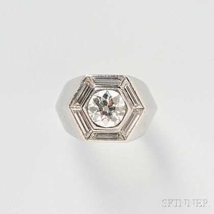 Platinum and Diamond Ring, Cartier