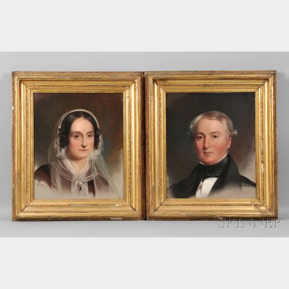 Thomas Sully (American, 1783-1872) William Platt and Maria Taylor Platt: A Pair of Portraits