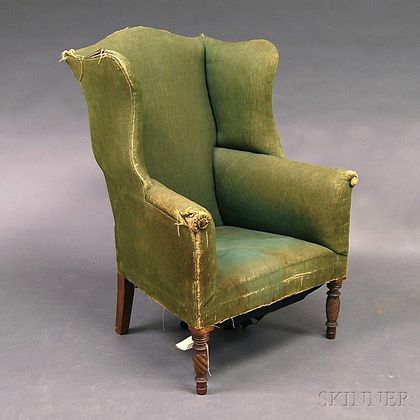 Federal Turned Mahogany Wing Chair
