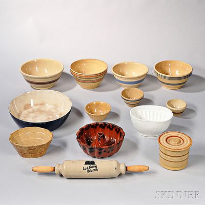 Thirteen Pieces of Kitchen Pottery
