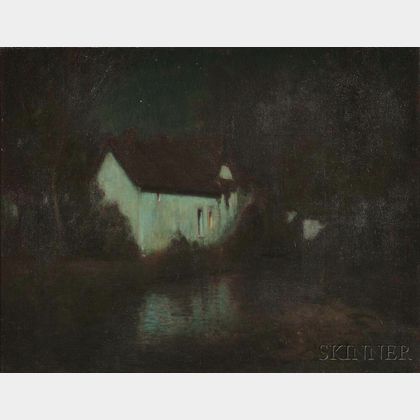 George Ames Aldrich (American, 1872-1941) Cottage Nocturne