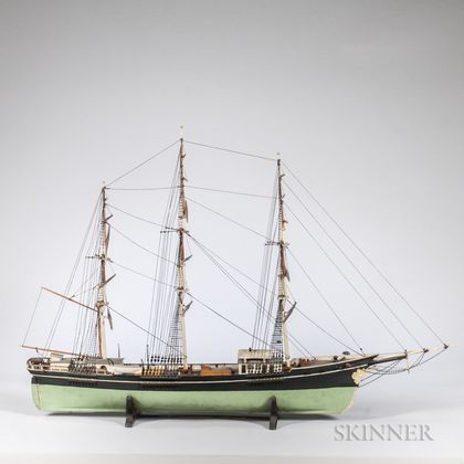 Carved and Painted Wood Ship Model of the Sovereign of the Sea 