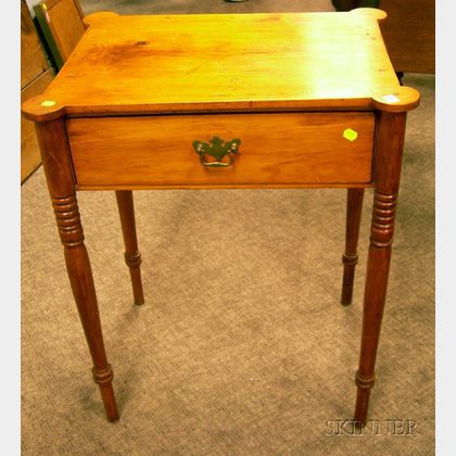 Federal Pine One-Drawer Stand. 