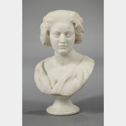 White Marble Bust of Costanza Bonarelli