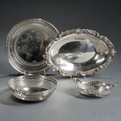 Four American Sterling Silver Dishes