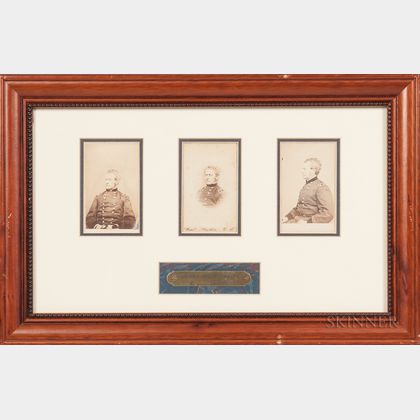 Three Framed Joseph Hooker Carte-de-visites