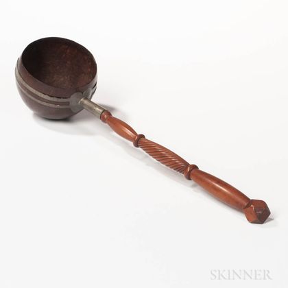 Coconut Dipper with Carved Cherry Handle