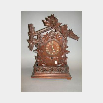 Carved Wood Cuckoo Clock. 