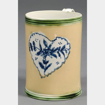 Heart-decorated Pearlware Mug