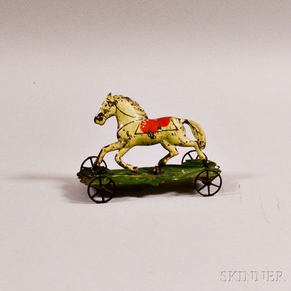 Painted Tin Horse Pull-toy
