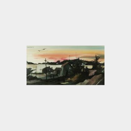 Sold At Auction Laurence Sisson (American, B. 1928) Sunset Harbor ...