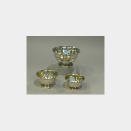 Three Tiffany & Co., Reed & Barton and Poole Sterling Silver Revere Bowls. 