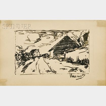 Maurice de Vlaminck (French, 1876-1958) Village Street View