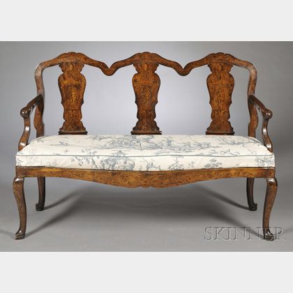 Marquetry-inlaid Settee