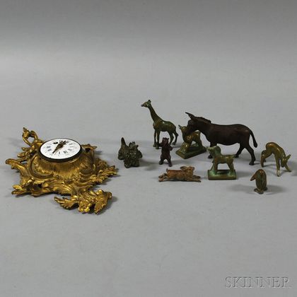 Group of Mostly Bronze Animal Figures