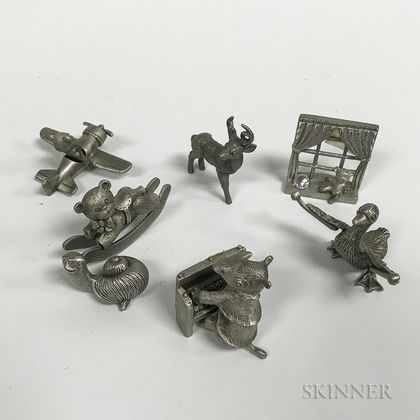 Small Group of Pewter Figures. Estimate $20-200