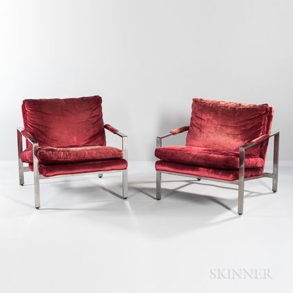 Two Milo Baughman for Thayer Coggin Lounge Chairs
