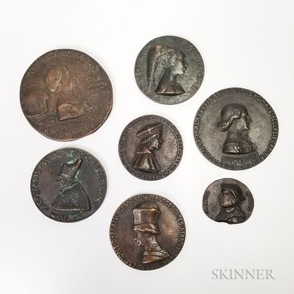 Seven Renaissance-style Medals