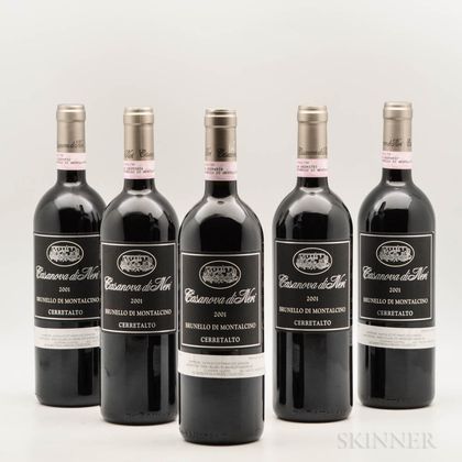 Casanova di Neri Brunello di Montalcino Cerretalto 2001, 5 bottles 