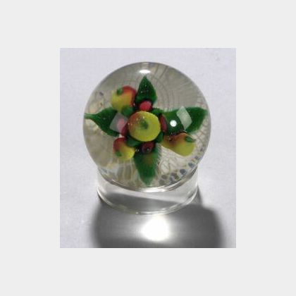 Glass Fruit Paperweight