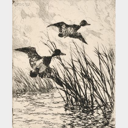 Frank Weston Benson (American, 1862-1951) Pair of Ducks