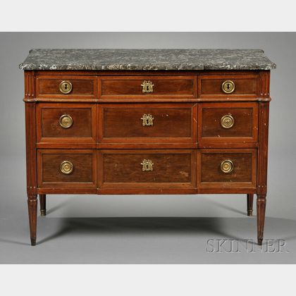 French Breakfronted Marble-top Commode