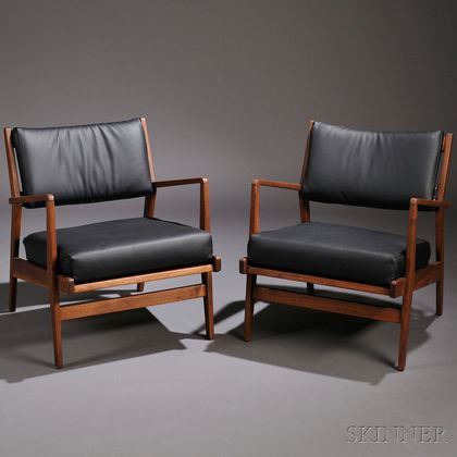 Two Jens Risom Lounge Chairs 