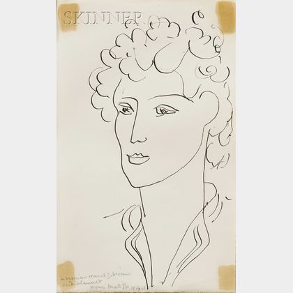 Henri Matisse (French, 1869-1954) Tete de Femme, 1942