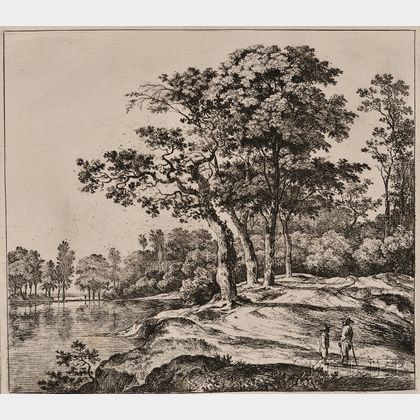 Jan Hackaert (Dutch, 1629-c. 1700) Landscape with Four Trees