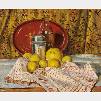 Edward Barnard Lintott (American, 1875-1951) Still Life with Lemons