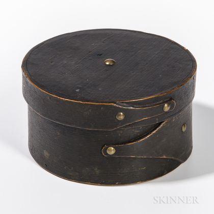 Black-painted Round Pantry Box