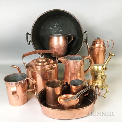 Thirteen Copper and Brass Items