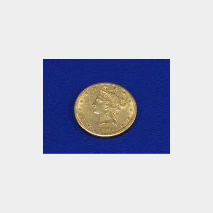 1901 Ten Dollar Liberty Head Gold Coin. 