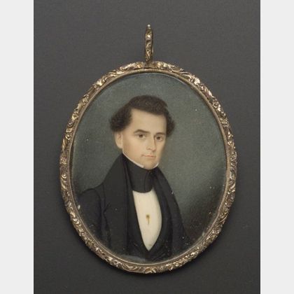 Cased Portrait Miniature on Ivory