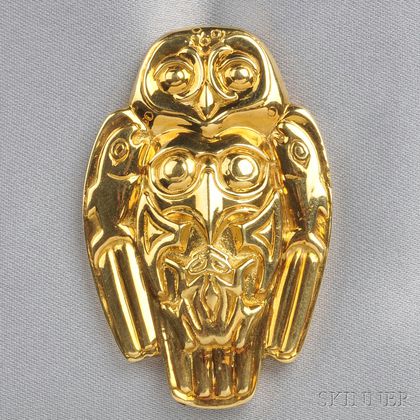 18kt Gold "Totem Spirits" Pendant, Robert Bateman